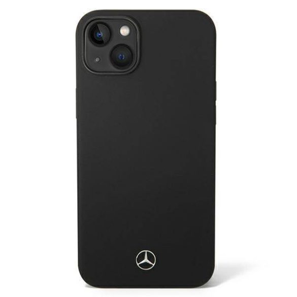 Mercedes MEHMP14MSILBK iPhone 14 Plus / 15 Plus 6,7" fekete keménytok Silicone Line Magsafe