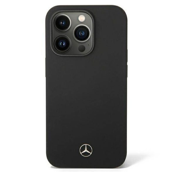 Mercedes MEHMP14LSILBK iPhone 14 Pro 6,1" fekete Magsafe keménytok Silicone Line