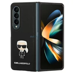   Karl Lagerfeld KLHCZFD4IKMSBK F936 Z Fold 4 fekete könyvtok Saffiano ikonikus fém logós