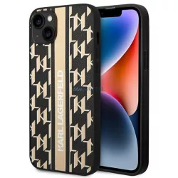   Karl Lagerfeld KLHCP14MPGKLSKW iPhone 14 Plus 6,7" keménytok barna Monogram Stripe