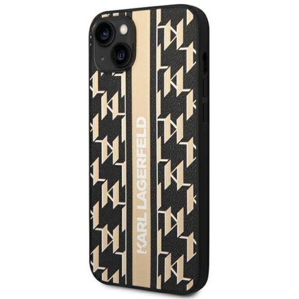 Karl Lagerfeld KLHCP14MPGKLSKW iPhone 14 Plus / 15 Plus 6,7" keménytok barna Monogram Stripe