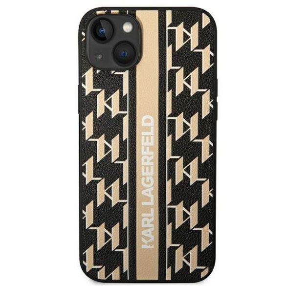 Karl Lagerfeld KLHCP14MPGKLSKW iPhone 14 Plus / 15 Plus 6,7" keménytok barna Monogram Stripe