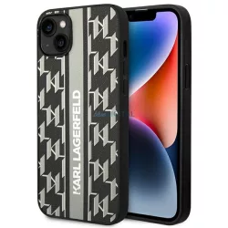   Karl Lagerfeld KLHCP14MPGKLSKG iPhone 14 Plus 6,7" keménytok szürke Monogram csíkos