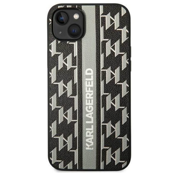 Karl Lagerfeld KLHCP14MPGKLSKG iPhone 14 Plus / 15 Plus 6,7" keménytok szürke Monogram csíkos