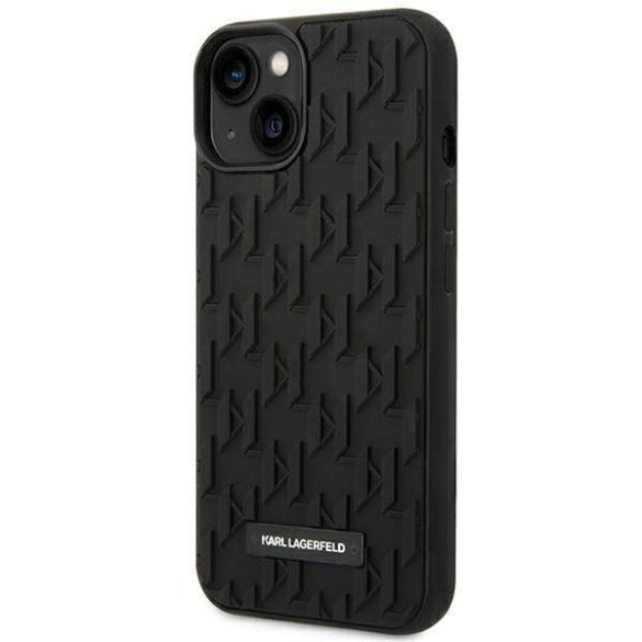 Karl Lagerfeld KLHCP14MRUPKLPK iPhone 14 Plus / 15 Plus 6,7" keménytok fekete 3D monogram