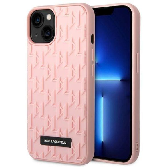 Karl Lagerfeld KLHCP14MRUPKLPP iPhone 14 Plus / 15 Plus 6,7" keménytok rózsaszín 3D monogram