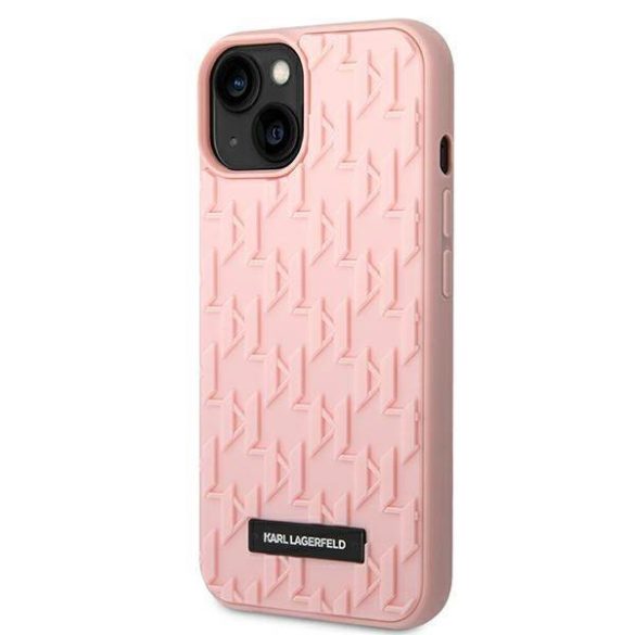 Karl Lagerfeld KLHCP14MRUPKLPP iPhone 14 Plus / 15 Plus 6,7" keménytok rózsaszín 3D monogram