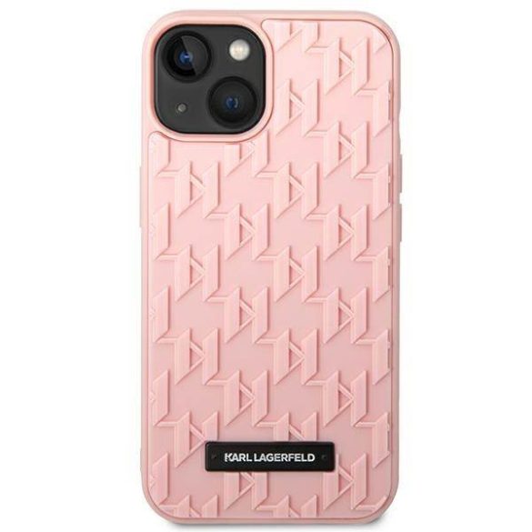 Karl Lagerfeld KLHCP14MRUPKLPP iPhone 14 Plus / 15 Plus 6,7" keménytok rózsaszín 3D monogram