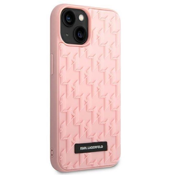 Karl Lagerfeld KLHCP14MRUPKLPP iPhone 14 Plus / 15 Plus 6,7" keménytok rózsaszín 3D monogram