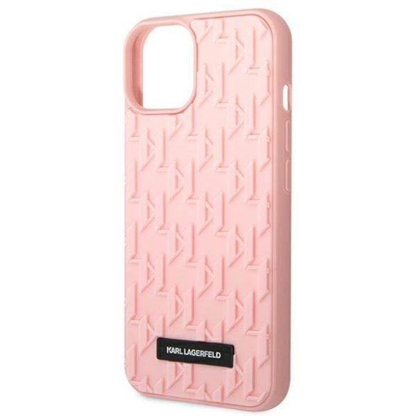 Karl Lagerfeld KLHCP14MRUPKLPP iPhone 14 Plus / 15 Plus 6,7" keménytok rózsaszín 3D monogram