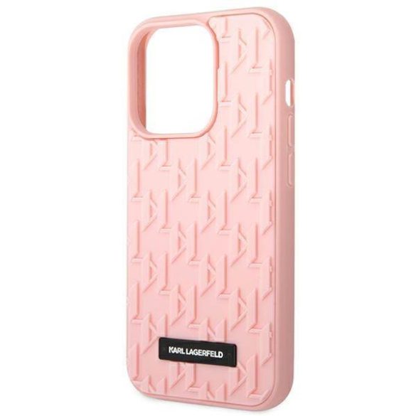 Karl Lagerfeld KLHCP14LRUPKLPP iPhone 14 Pro 6,1" rózsaszín 3D Monogram keménytok