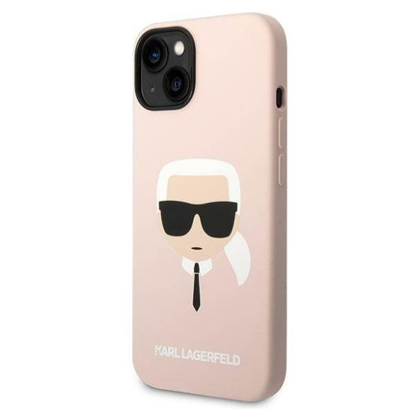 Karl Lagerfeld KLHCP14SSLKHLP iPhone 14 6,1" keménytok rózsaszín szilikon Karl's Head