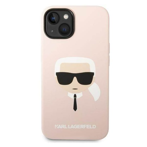 Karl Lagerfeld KLHCP14SSLKHLP iPhone 14 6,1" keménytok rózsaszín szilikon Karl's Head