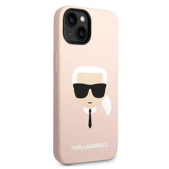 Karl Lagerfeld KLHCP14SSLKHLP iPhone 14 6,1" keménytok rózsaszín szilikon Karl's Head