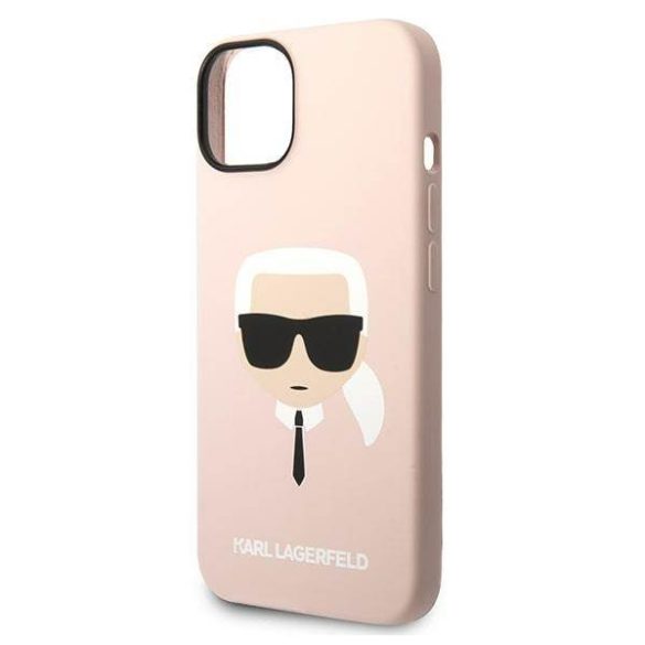 Karl Lagerfeld KLHCP14SSLKHLP iPhone 14 6,1" keménytok rózsaszín szilikon Karl's Head