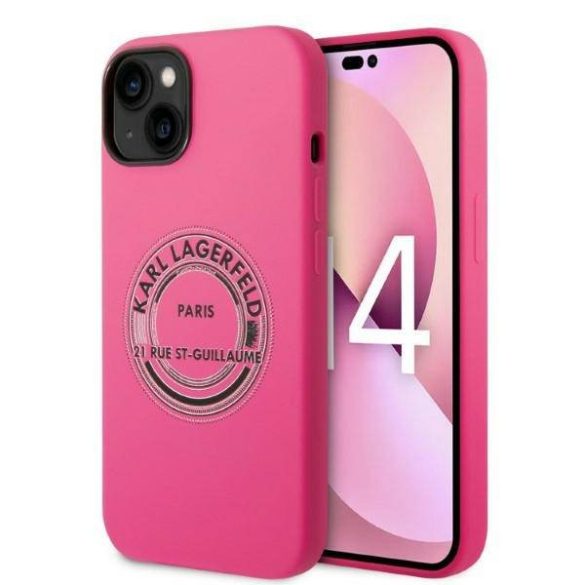 Karl Lagerfeld KLHCP14SSRSGRGRCF iPhone 14 6,1" keménytok rózsaszín szilikon RSG