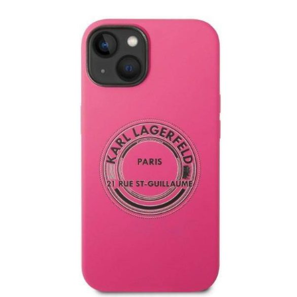 Karl Lagerfeld KLHCP14SSRSGRGRCF iPhone 14 6,1" keménytok rózsaszín szilikon RSG