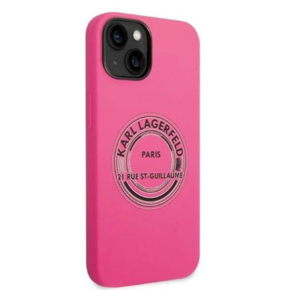 Karl Lagerfeld KLHCP14SSRSGRGRCF iPhone 14 6,1" keménytok rózsaszín szilikon RSG