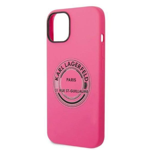 Karl Lagerfeld KLHCP14SSRSGRGRCF iPhone 14 6,1" keménytok rózsaszín szilikon RSG