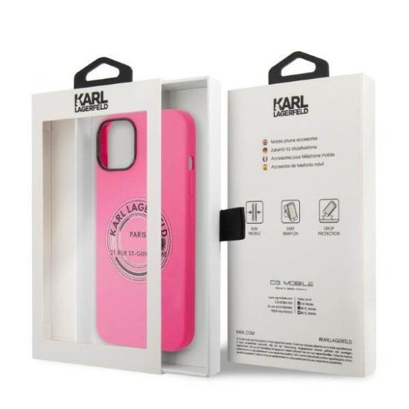 Karl Lagerfeld KLHCP14SSRSGRGRCF iPhone 14 6,1" keménytok rózsaszín szilikon RSG
