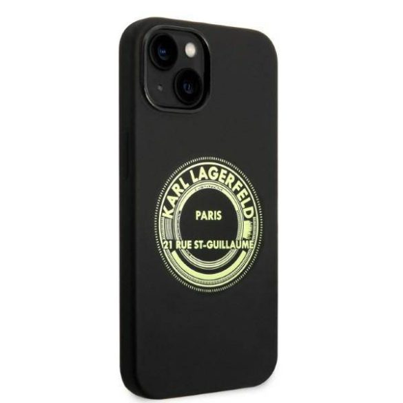 Karl Lagerfeld KLHCP14MSRSGRCK iPhone 14 Plus / 15 Plus 6,7" keménytok fekete szilikon RSG