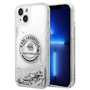 Karl Lagerfeld KLHCP14MLCRSGRS iPhone 14 Plus 6,7" ezüst keménytok folyékony Glitter RSG