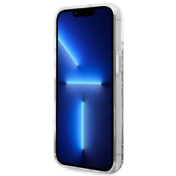 Karl Lagerfeld KLHCP14MLCRSGRS iPhone 14 Plus 6,7" ezüst keménytok folyékony Glitter RSG