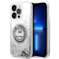   Karl Lagerfeld KLHCP14XLCRSGRS iPhone 14 Pro Max 6,7" ezüst folyékony csillogó kristályos RSG keménytok