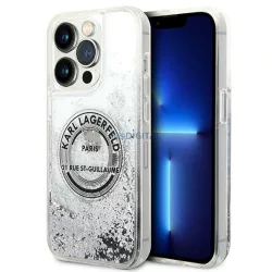   Karl Lagerfeld KLHCP14XLCRSGRS iPhone 14 Pro Max 6,7" ezüst folyékony csillogó kristályos RSG keménytok