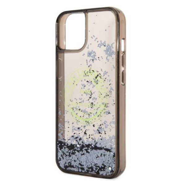 Karl Lagerfeld KLHCP14MLCRSGRK iPhone 14 Plus / 15 Plus 6,7" fekete keménytok folyékony Glitter RSG