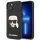 Karl Lagerfeld KLHCP14SKH3DBK iPhone 14 6,1" fekete keménytok 3D gumiból Karl's Head