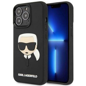 Karl Lagerfeld KLHCP14LLBKLCP iPhone 14 Pro 6,1" rózsaszín folyékony csillogó kristályos keménytok nagy KL logó