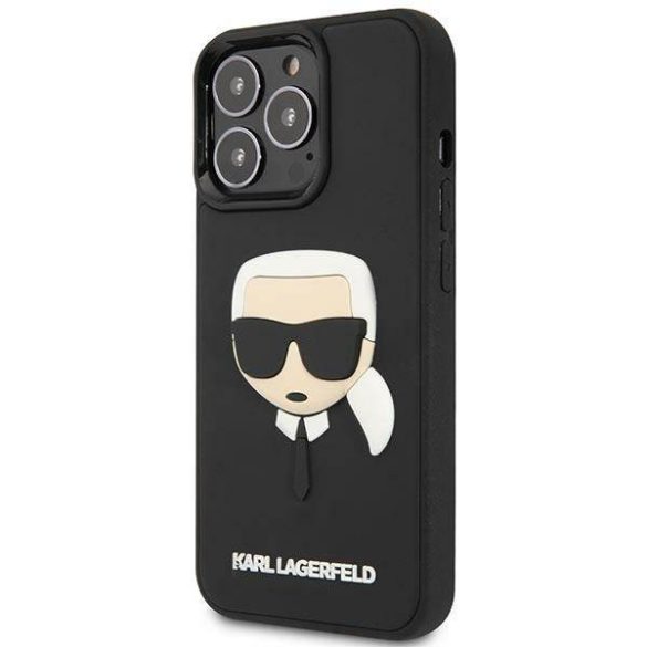 Karl Lagerfeld KLHCP14LLBKLCP iPhone 14 Pro 6,1" rózsaszín folyékony csillogó kristályos keménytok nagy KL logó