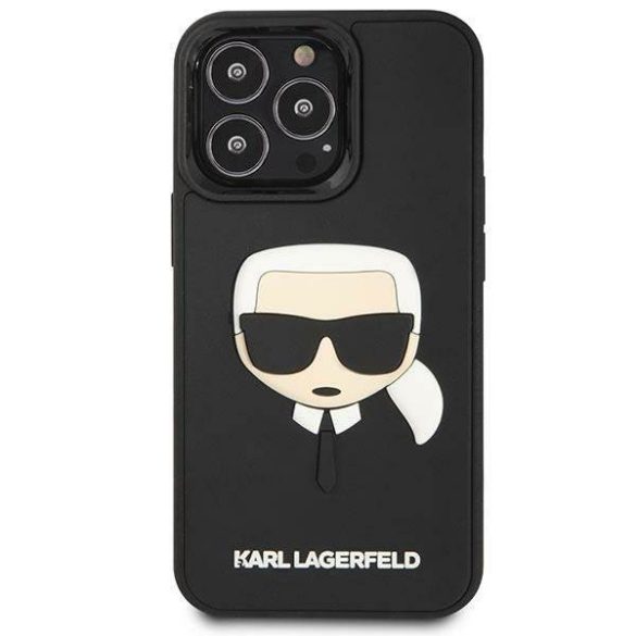 Karl Lagerfeld KLHCP14LLBKLCP iPhone 14 Pro 6,1" rózsaszín folyékony csillogó kristályos keménytok nagy KL logó