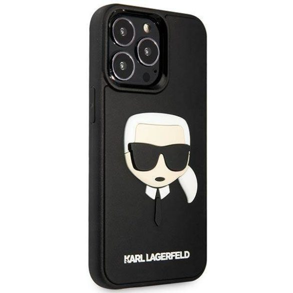 Karl Lagerfeld KLHCP14LLBKLCP iPhone 14 Pro 6,1" rózsaszín folyékony csillogó kristályos keménytok nagy KL logó