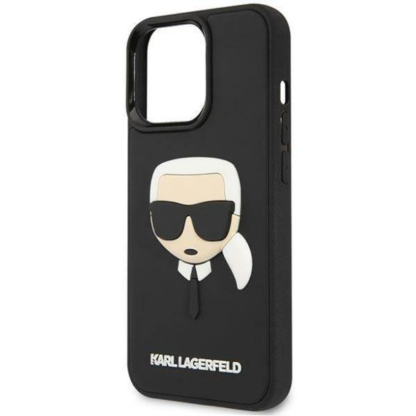 Karl Lagerfeld KLHCP14LLBKLCP iPhone 14 Pro 6,1" rózsaszín folyékony csillogó kristályos keménytok nagy KL logó