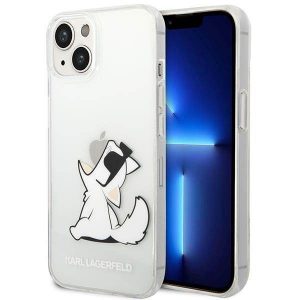 Karl Lagerfeld KLHCP14MCFNRC iPhone 14 Plus / 15 Plus 6,7" keménytok átlátszó Choupette Fun