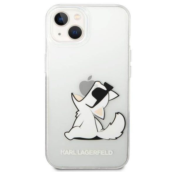 Karl Lagerfeld KLHCP14MCFNRC iPhone 14 Plus / 15 Plus 6,7" keménytok átlátszó Choupette Fun