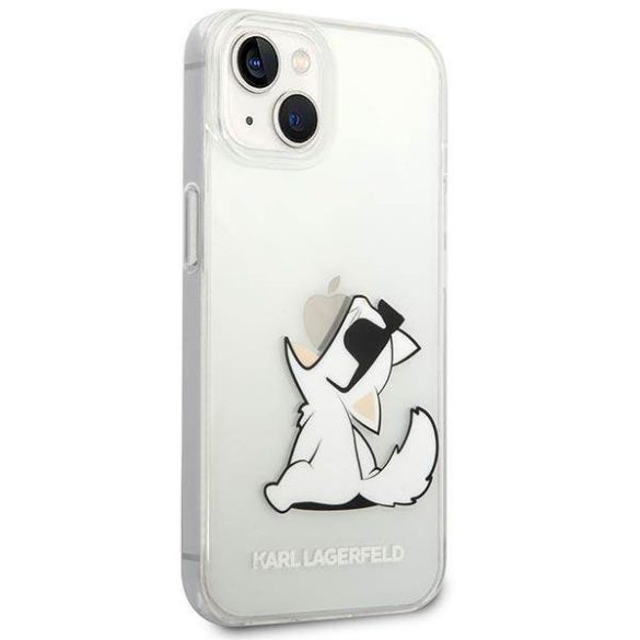 Karl Lagerfeld KLHCP14MCFNRC iPhone 14 Plus / 15 Plus 6,7" keménytok átlátszó Choupette Fun