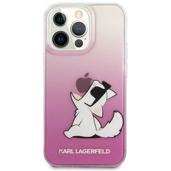 Karl Lagerfeld KLHCP14LCFNRCPI iPhone 14 Pro 6,1" rózsaszín Choupette Fun keménytok