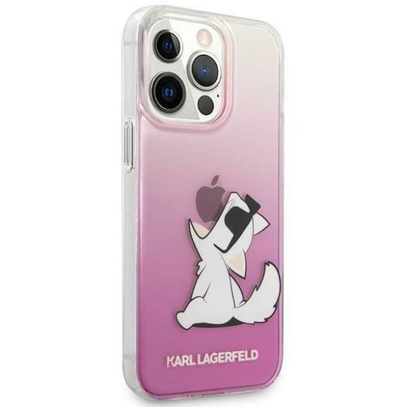 Karl Lagerfeld KLHCP14LCFNRCPI iPhone 14 Pro 6,1" rózsaszín Choupette Fun keménytok