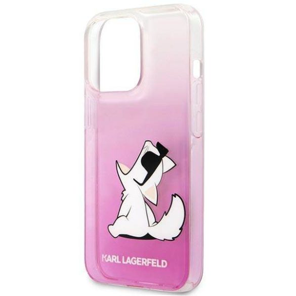 Karl Lagerfeld KLHCP14LCFNRCPI iPhone 14 Pro 6,1" rózsaszín Choupette Fun keménytok