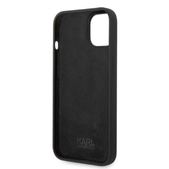 Karl Lagerfeld KLHCP14SSNIKBCK iPhone 14 / 15 / 13 6,1" keménytok fekete szilikon ikonikus