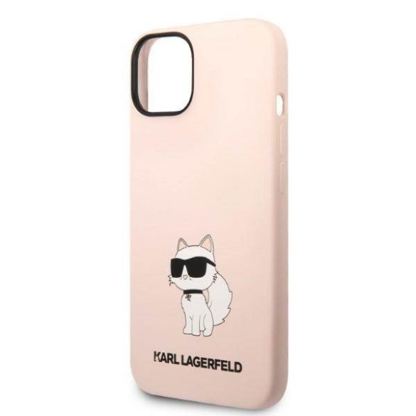 Karl Lagerfeld KLHCP14SSNCHBCP iPhone 14 / 15 / 13 6,1" keménytok rózsaszín szilikon Choupette