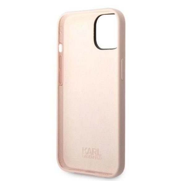Karl Lagerfeld KLHCP14SSNCHBCP iPhone 14 / 15 / 13 6,1" keménytok rózsaszín szilikon Choupette