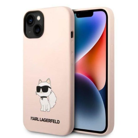 Karl Lagerfeld KLHCP14MSNCHBCP iPhone 14 Plus / 15 Plus 6,7" keménytok rózsaszín szilikon Choupette