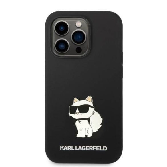 Karl Lagerfeld KLHCP14LSNCHBCK iPhone 14 Pro 6,1" fekete szilikon Choupette keménytok