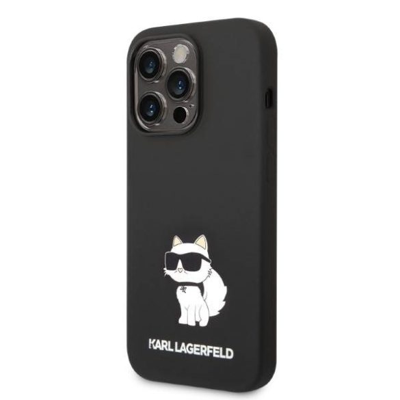 Karl Lagerfeld KLHCP14XSNCHBCK iPhone 14 Pro Max 6,7" fekete szilikon Choupette keménytok