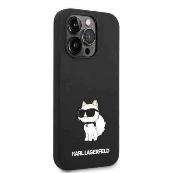 Karl Lagerfeld KLHCP14XSNCHBCK iPhone 14 Pro Max 6,7" fekete szilikon Choupette keménytok