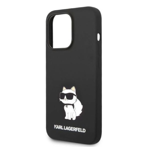 Karl Lagerfeld KLHCP14XSNCHBCK iPhone 14 Pro Max 6,7" fekete szilikon Choupette keménytok